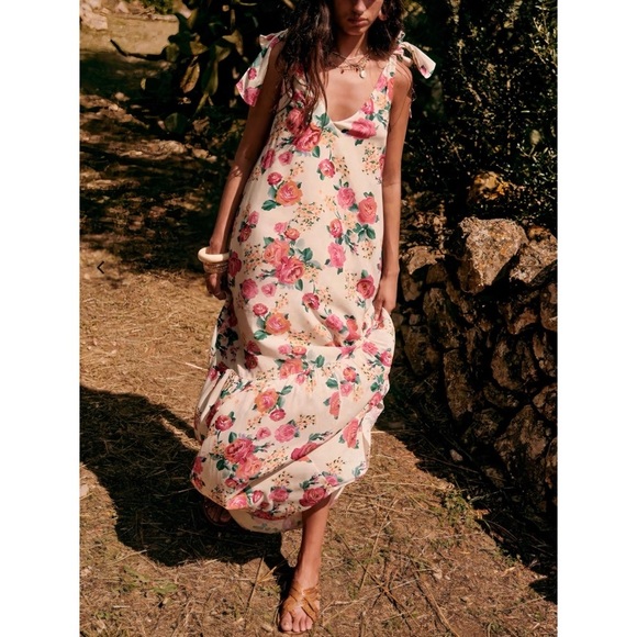 Sezane Maxi Floral Sleeveless Lindy Dress - Picture 1 of 6